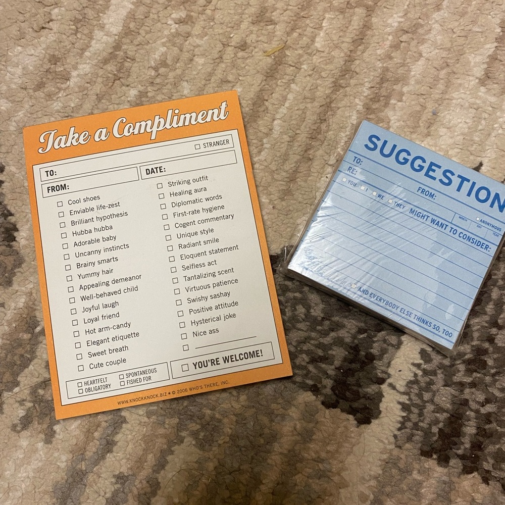 Sarcastic kitsch notecards lot. Post it’s style and non